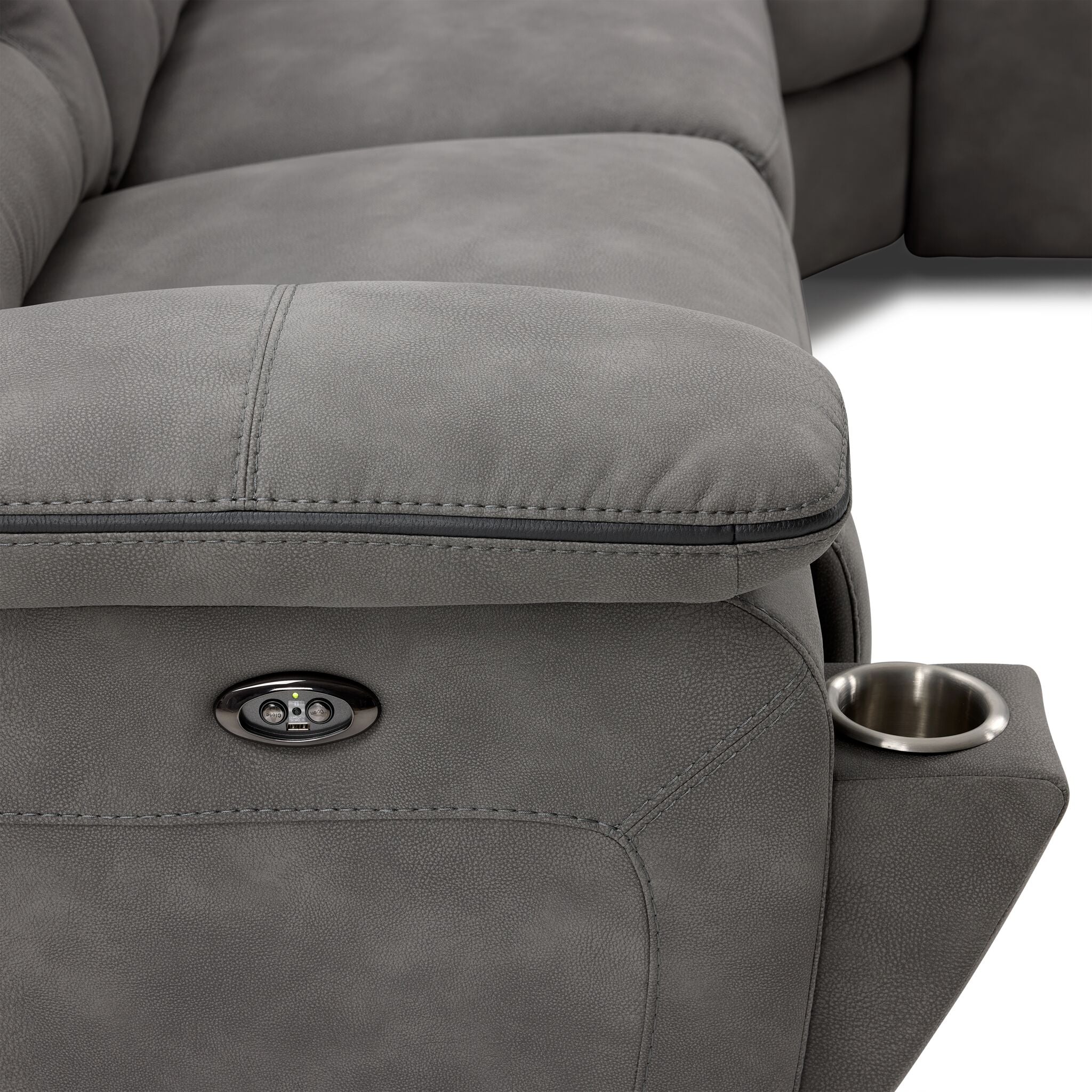 Dawson 5-Piece Power Reclining Sectional - Graphite - Image 5