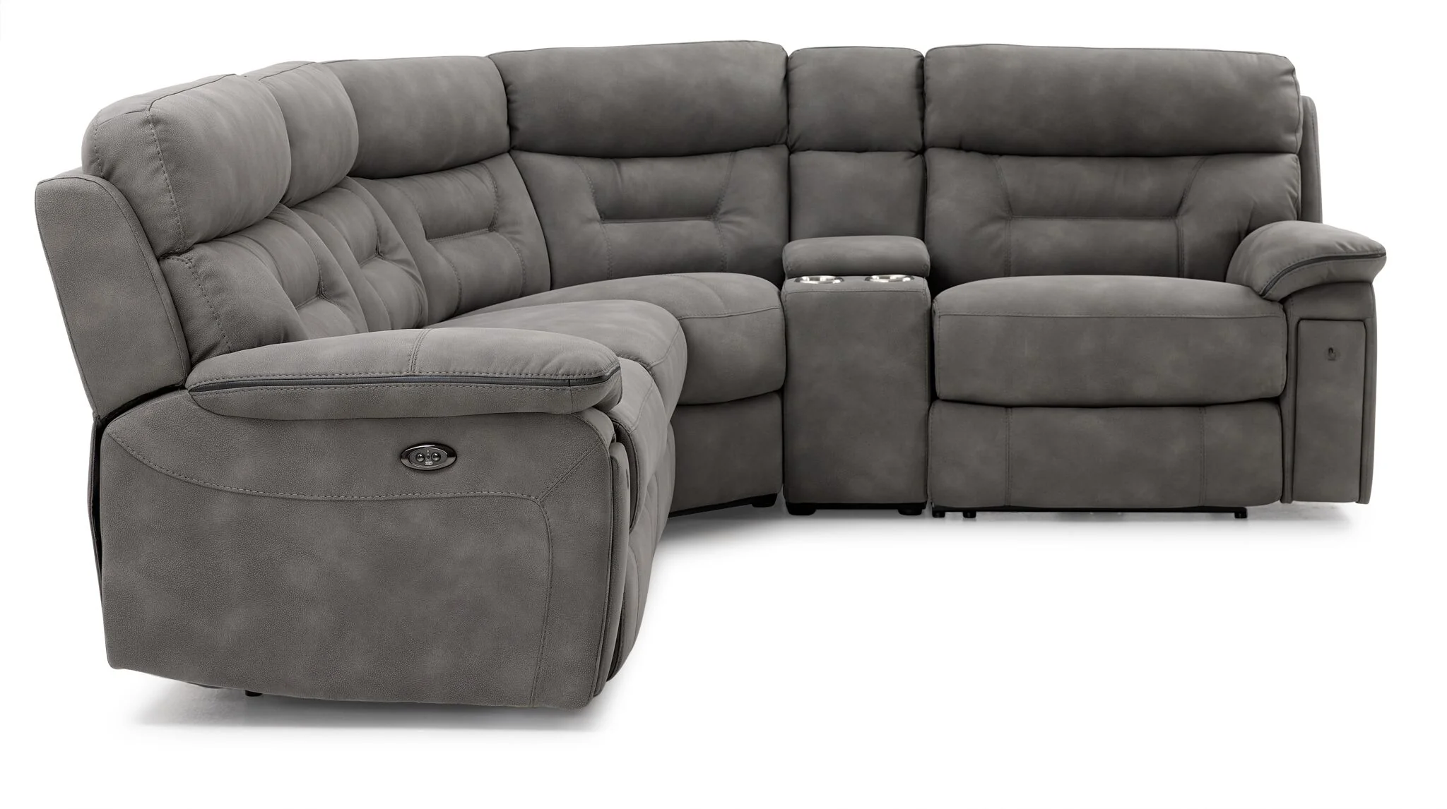 Dawson 5-Piece Power Reclining Sectional with Console - Graphite - Image 2