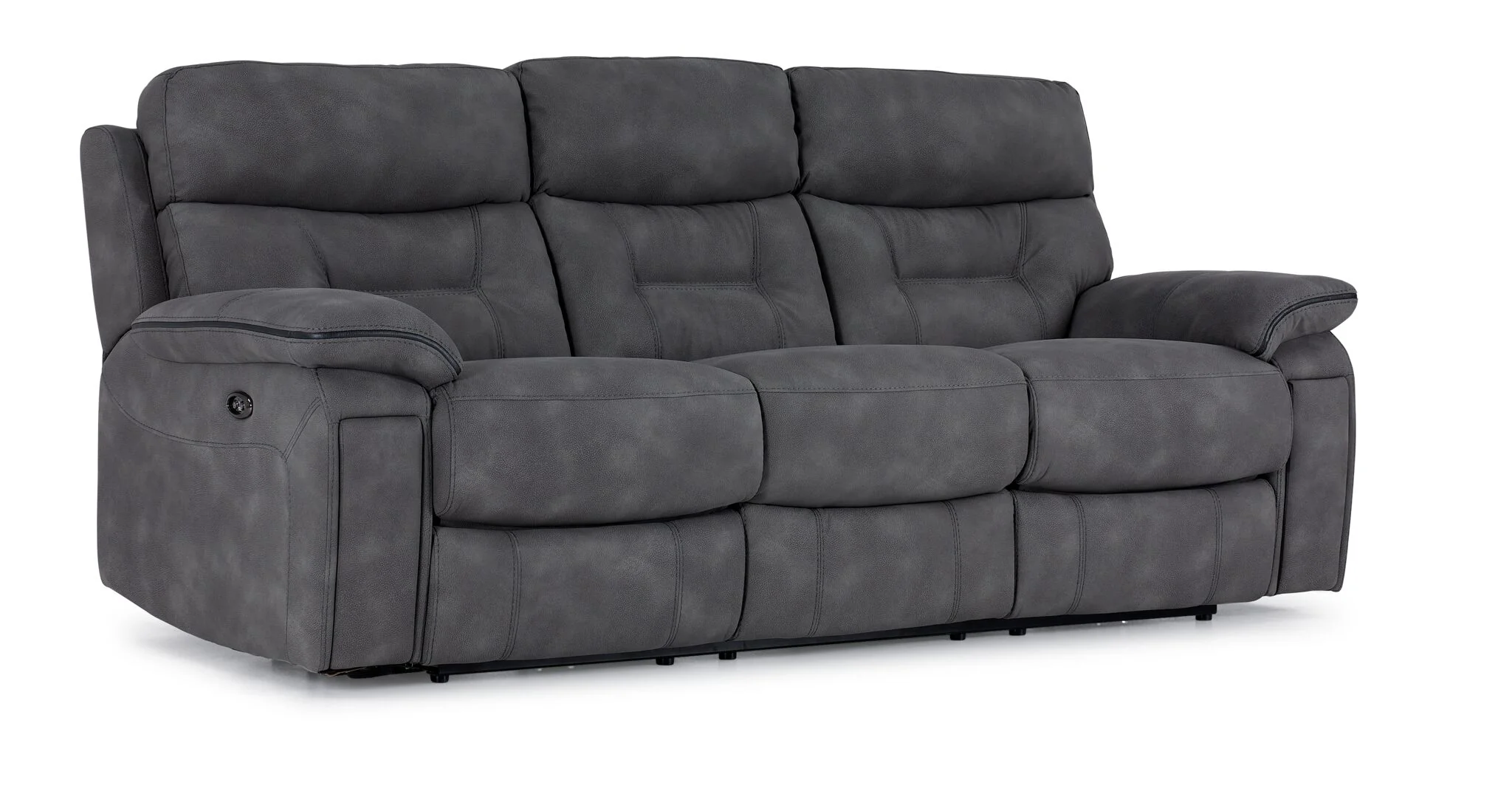 Dawson Power Reclining Sofa and Loveseat Set - Graphite - Image 2