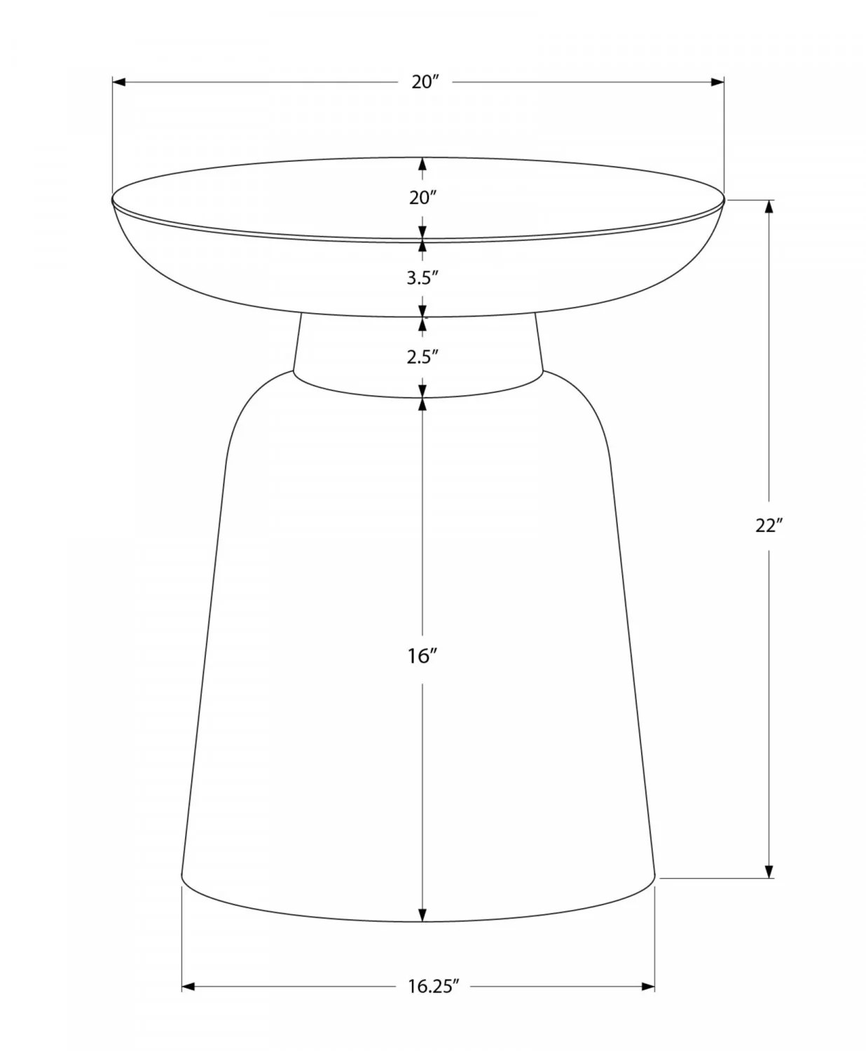 Daxi Side Table - White - Image 3