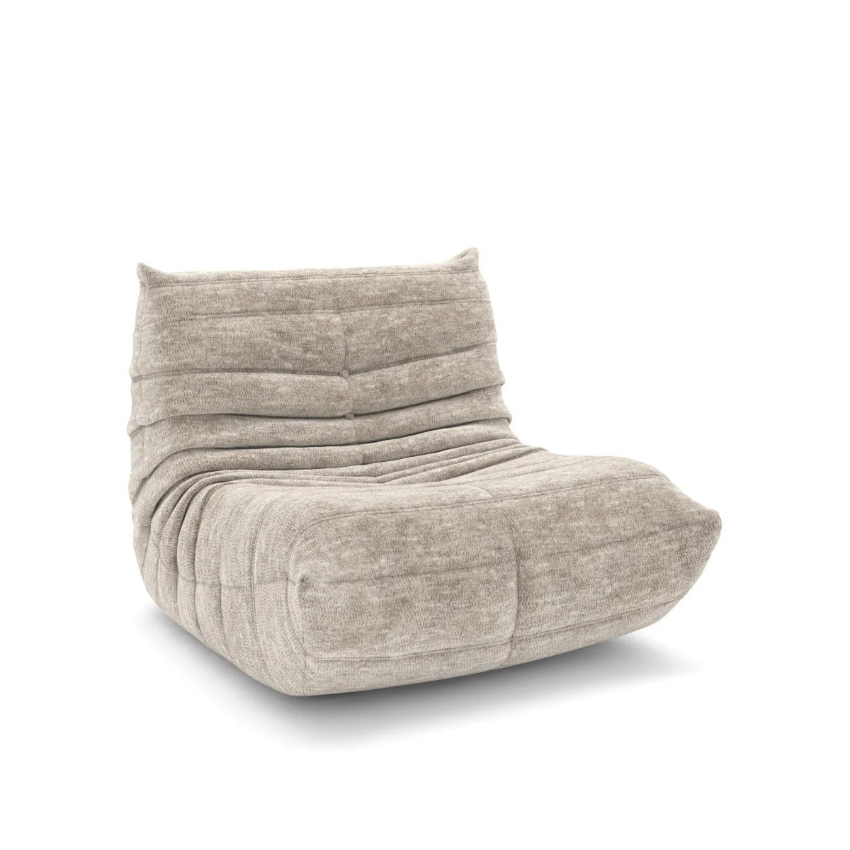 Dontae All-Foam Armless Chair - Beige
