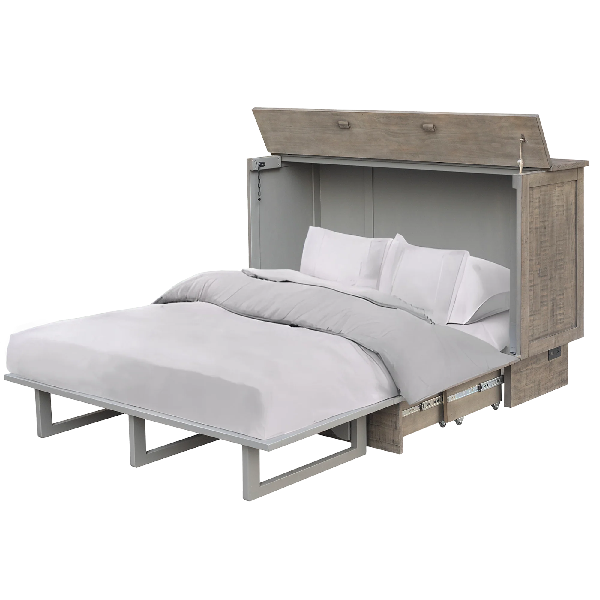 Dorian Queen Sleep Chest - Warm Grey