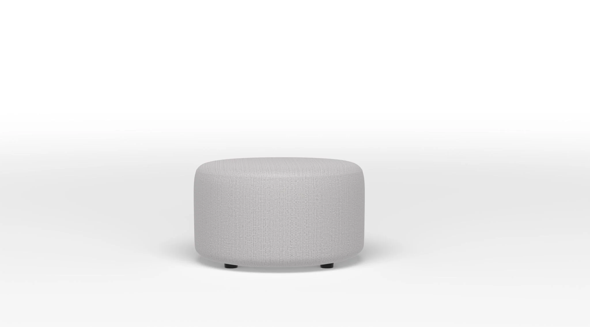 Duffield Round Ottoman - Smoke Light Grey