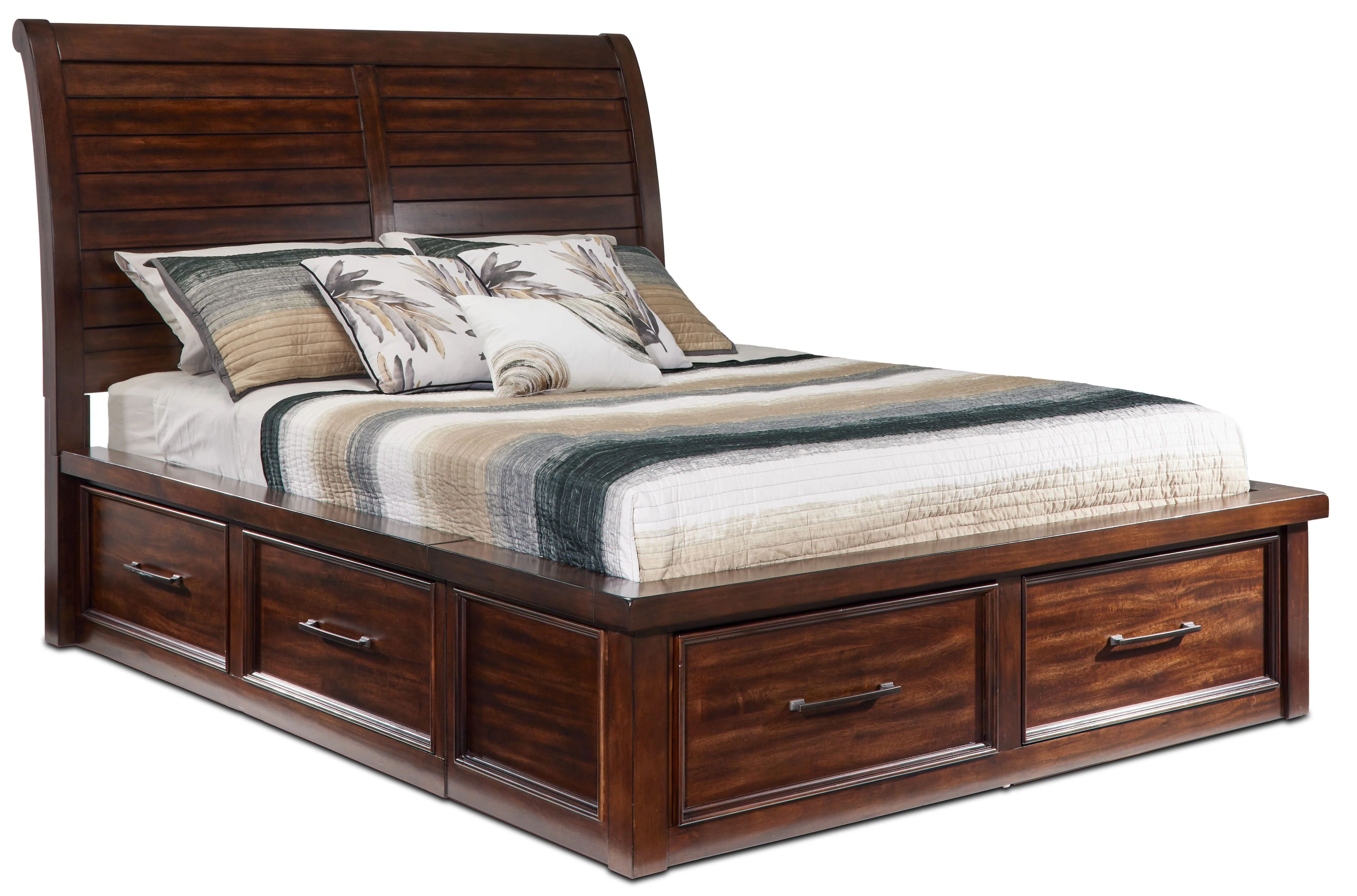 Eden 6-Piece King Storage Bedroom Package - Dark Brown - Image 2