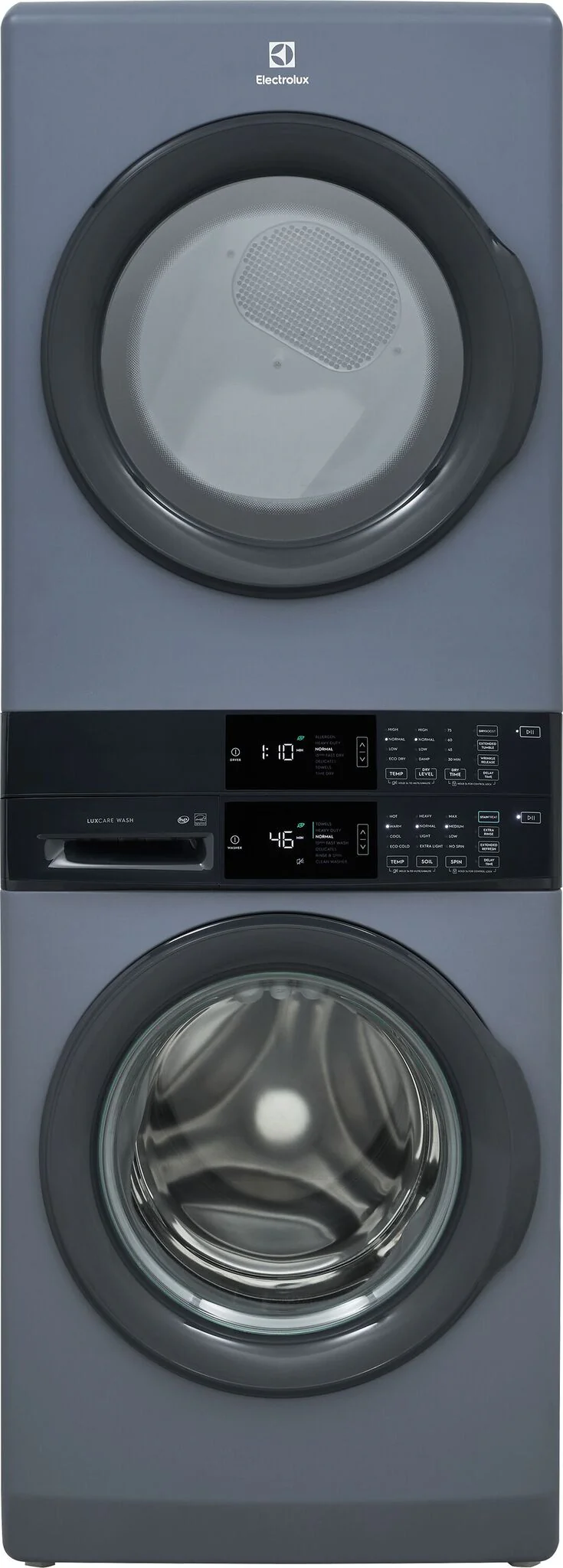 Electrolux Denim Blue Laundry Tower Single Unit Front Load Washer (5.1 Cu. Ft.) and Electric Dryer (8 Cu. Ft.) - ELTE730CAD