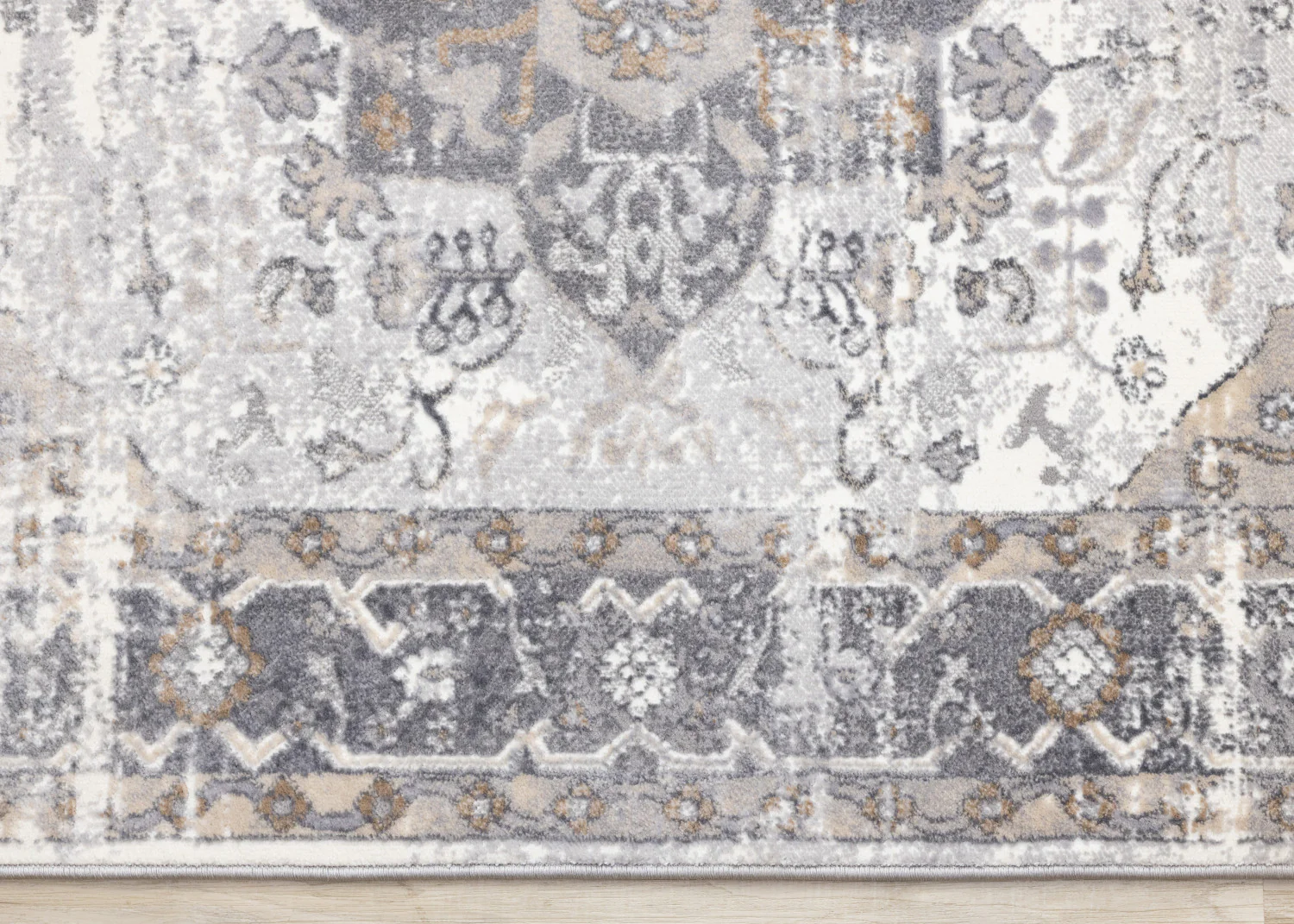 Elegant Traditional Area Rug - 8' X 11' - Grey/Brown - Image 9