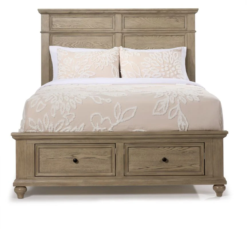 Emma 3-Piece Queen Storage Bed - Oak - Image 2