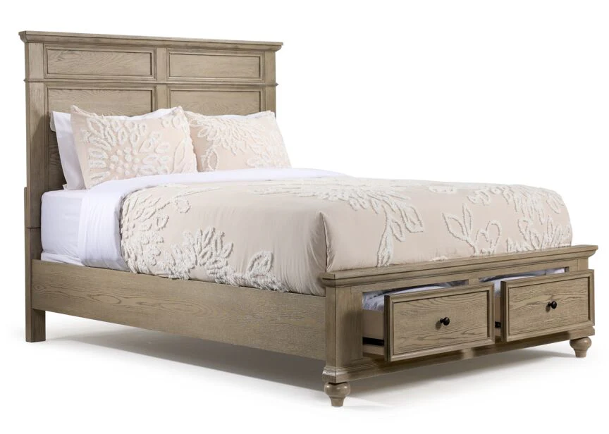 Emma 3-Piece Queen Storage Bed - Oak - Image 3