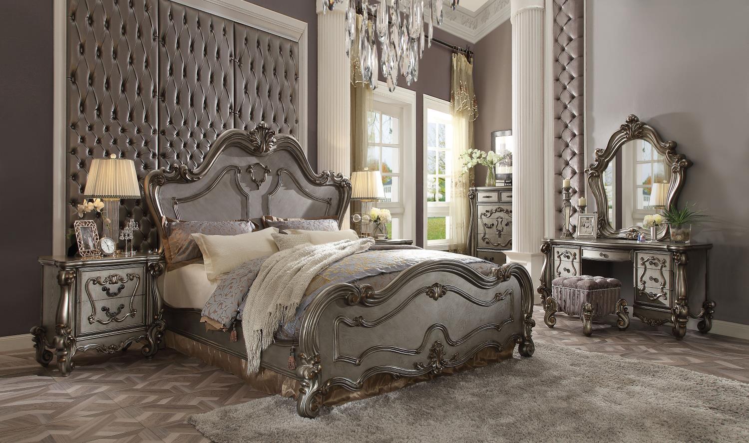 Escalera Night Table - Antique Platinum - Image 2