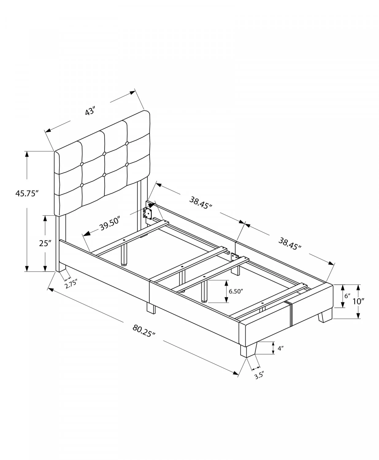 Evelyn Twin Bed - Blue - Image 3