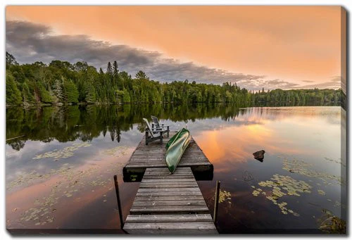 Evening Paddle Wall Art - Multi-Colour - 22 X 28