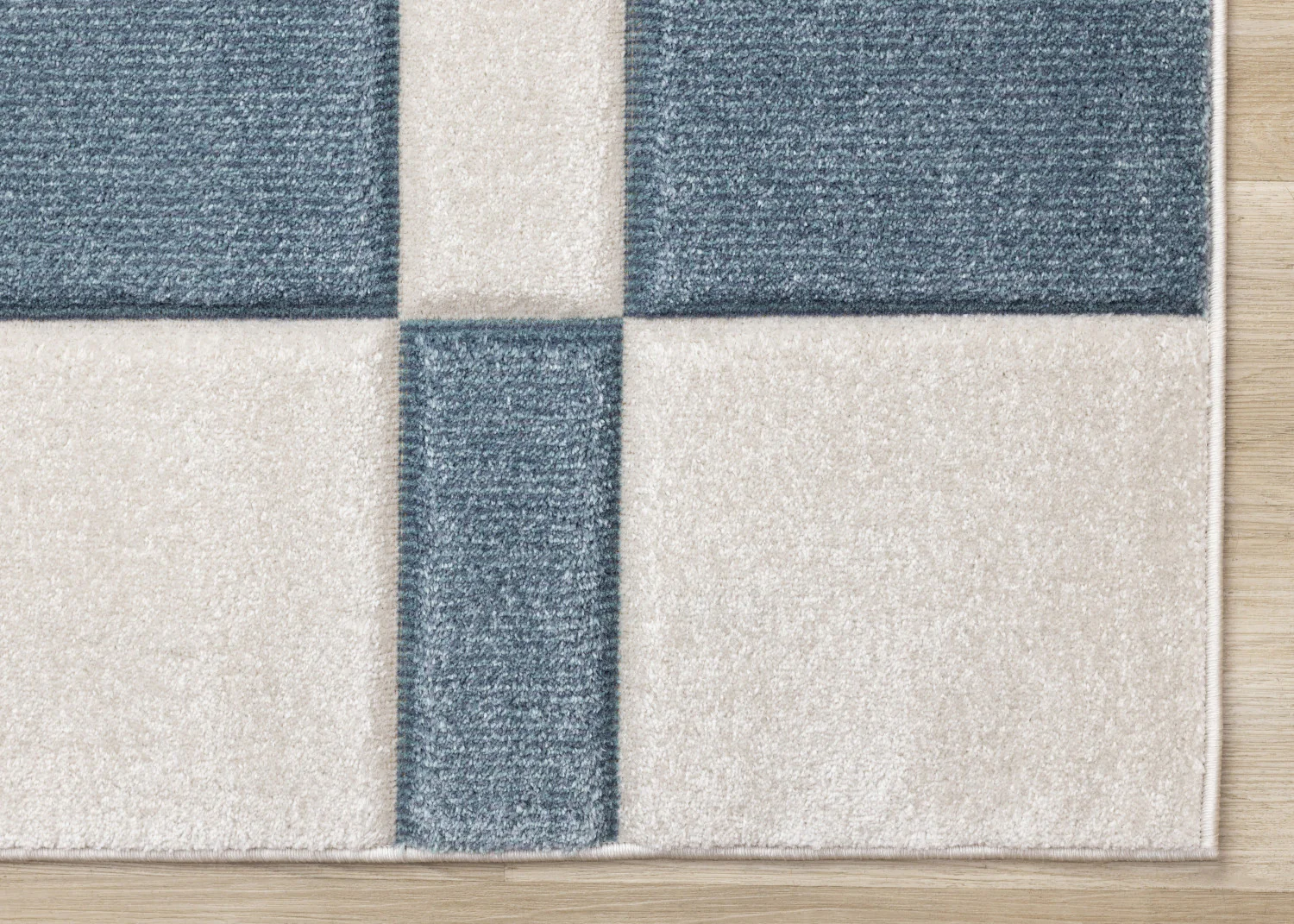 Finley Modern Geometric Area Rug - 5' X 8' - Blue/White - Image 6