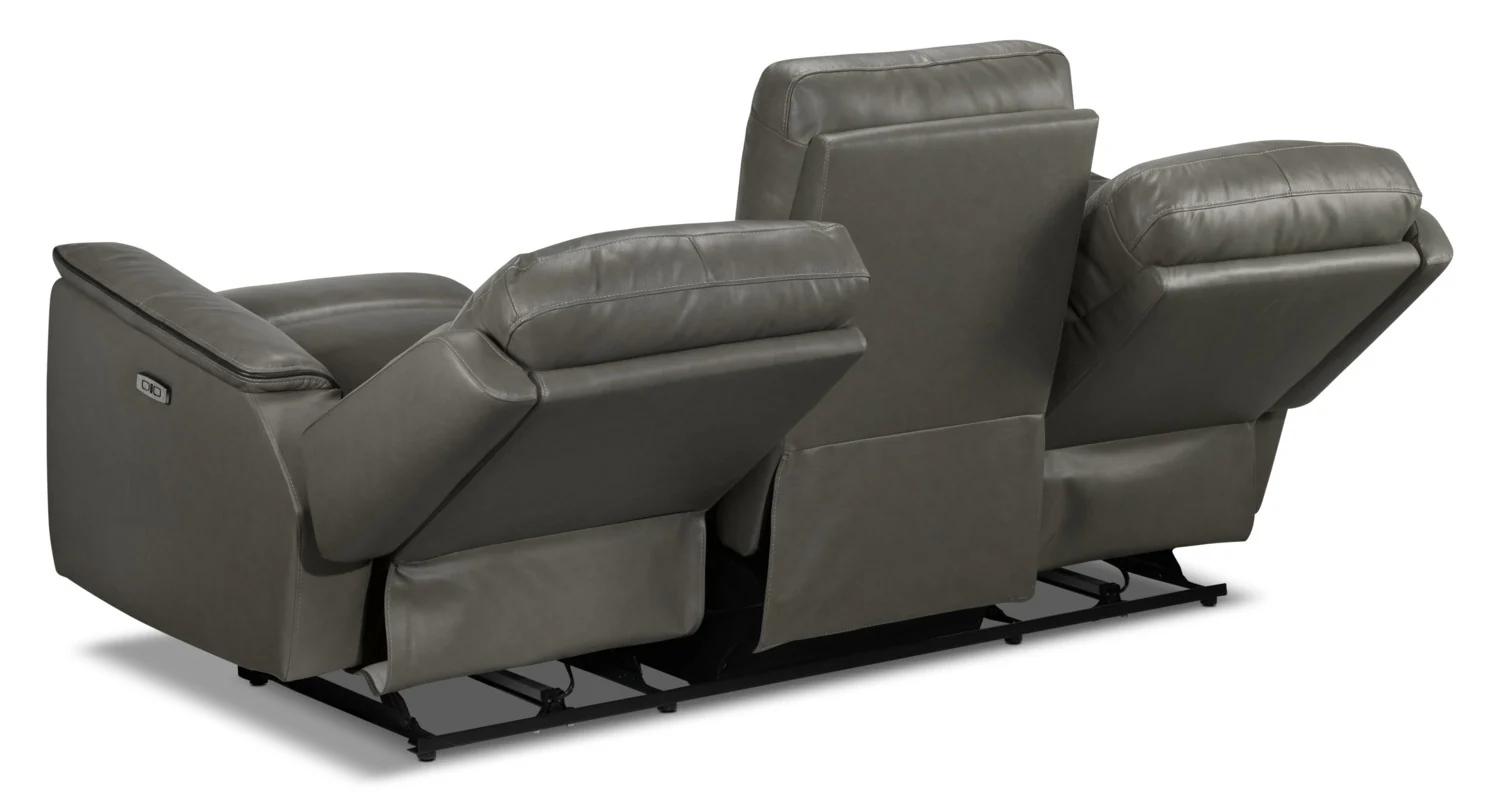 Firenze Power Reclining Sofa - Grey - Image 8