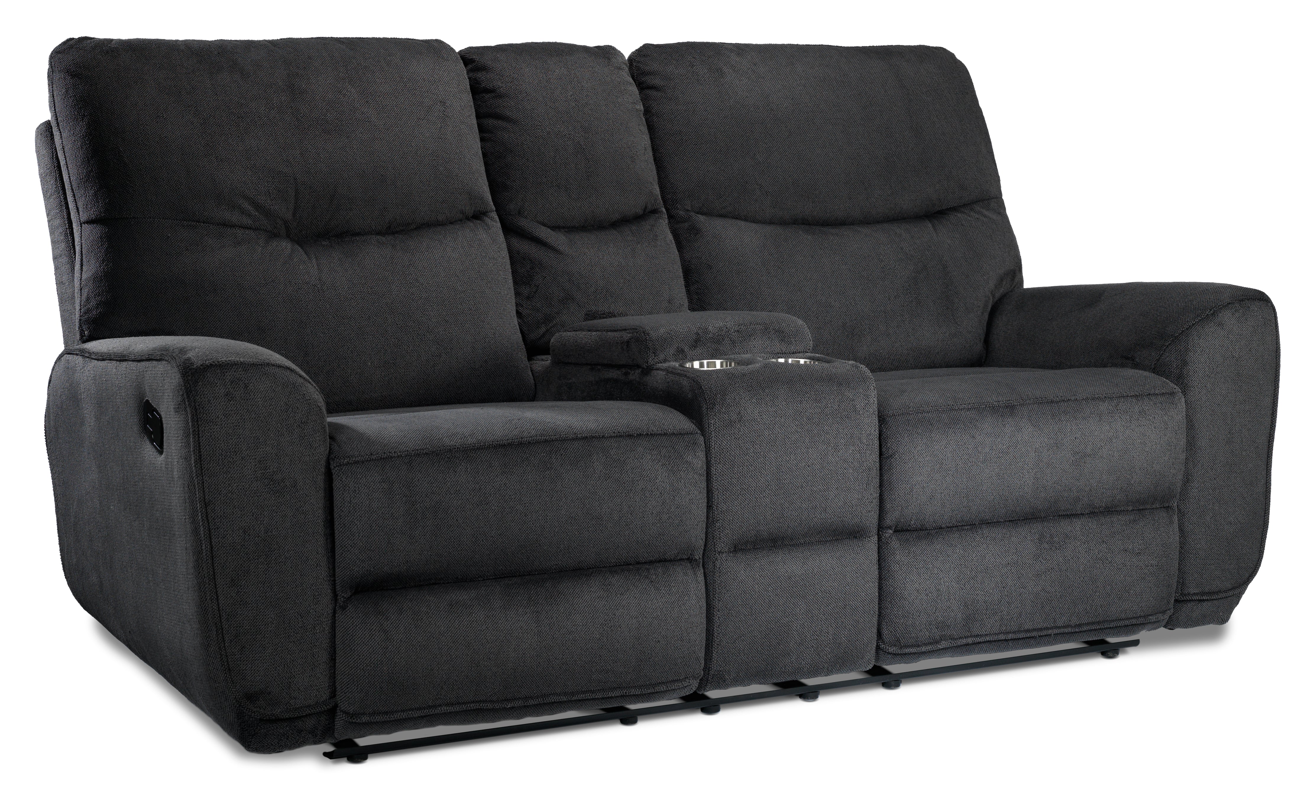 Fletcher Reclining Loveseat - Dark Grey - Image 2