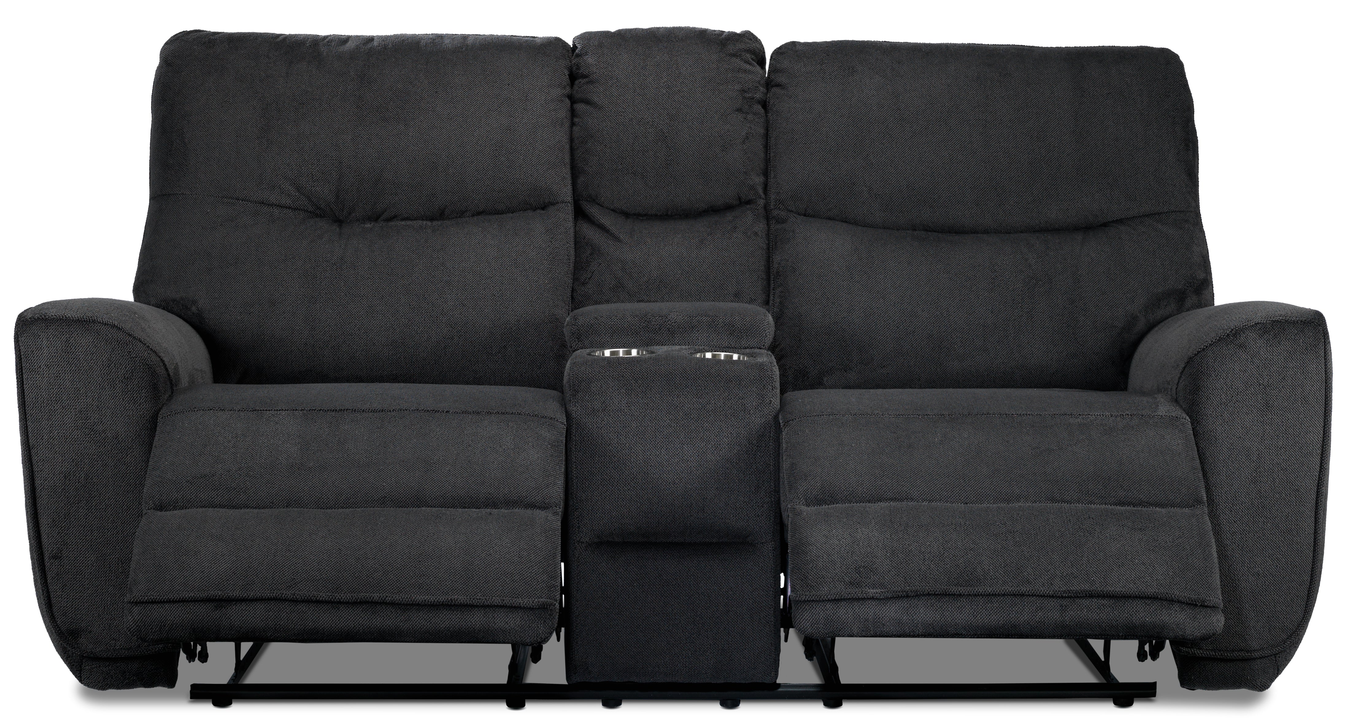Fletcher Reclining Loveseat - Dark Grey - Image 4