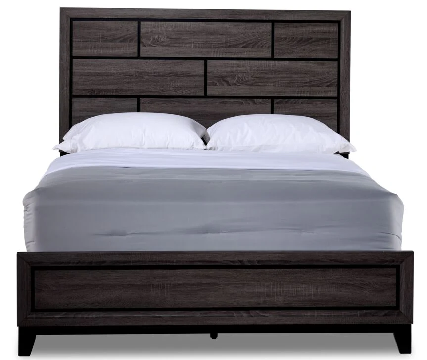 Fog 3-Piece Full Bed - Grey, Black - Image 2