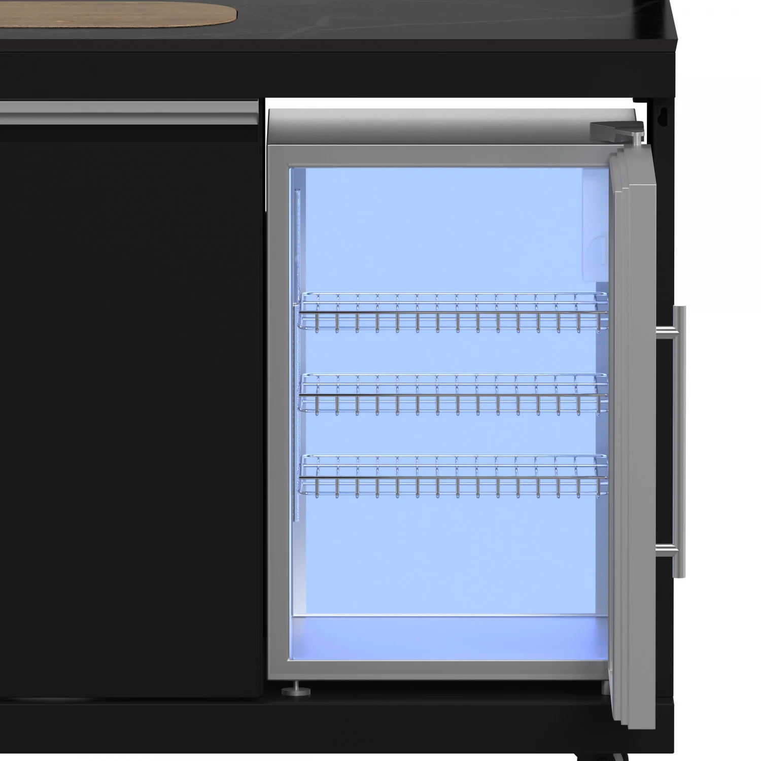 Forno All'Aperto Black Countertop Outdoor Kitchen with 86,600 BTU BBQ, 24" Plancha and 18" Pizza Oven - FODKT2568BLK - Image 12