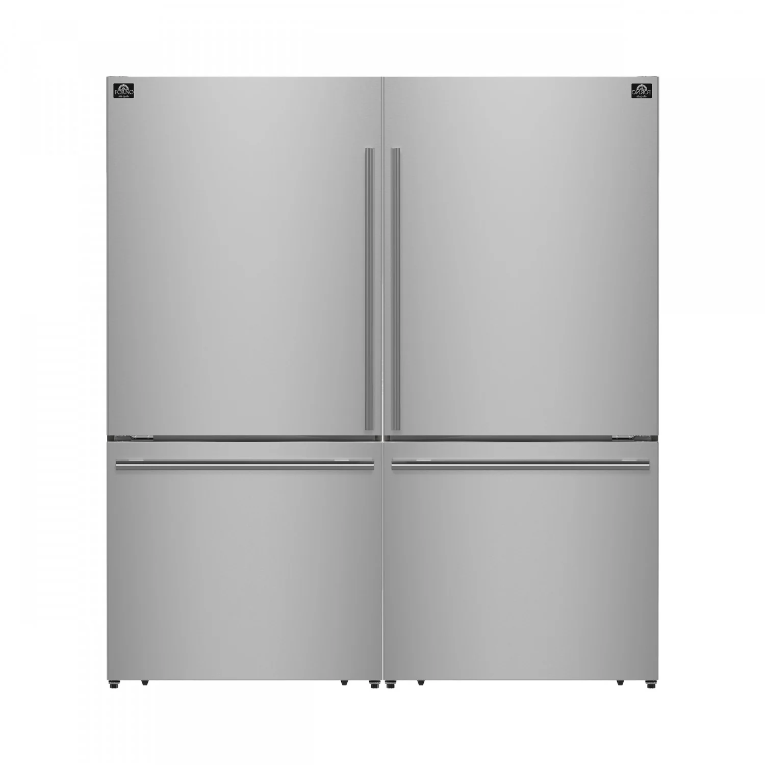 Forno Milano 62" Stainless Steel 2-piece Freestanding Dual Bottom Freezer Refrigerator (34.4 Cu. Ft.) - FFFFD1787-60S