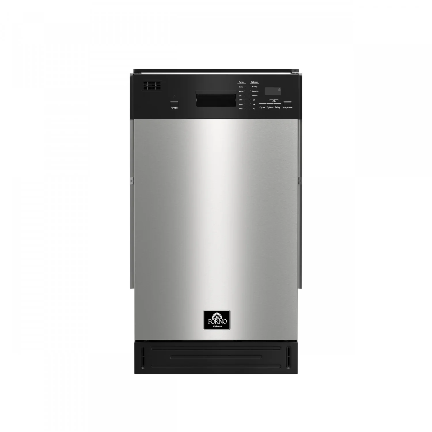 Forno Polo 18" Stainless Steel Built-in Front Control Dishwasher (52 dBa) - FDWBI8041-18S