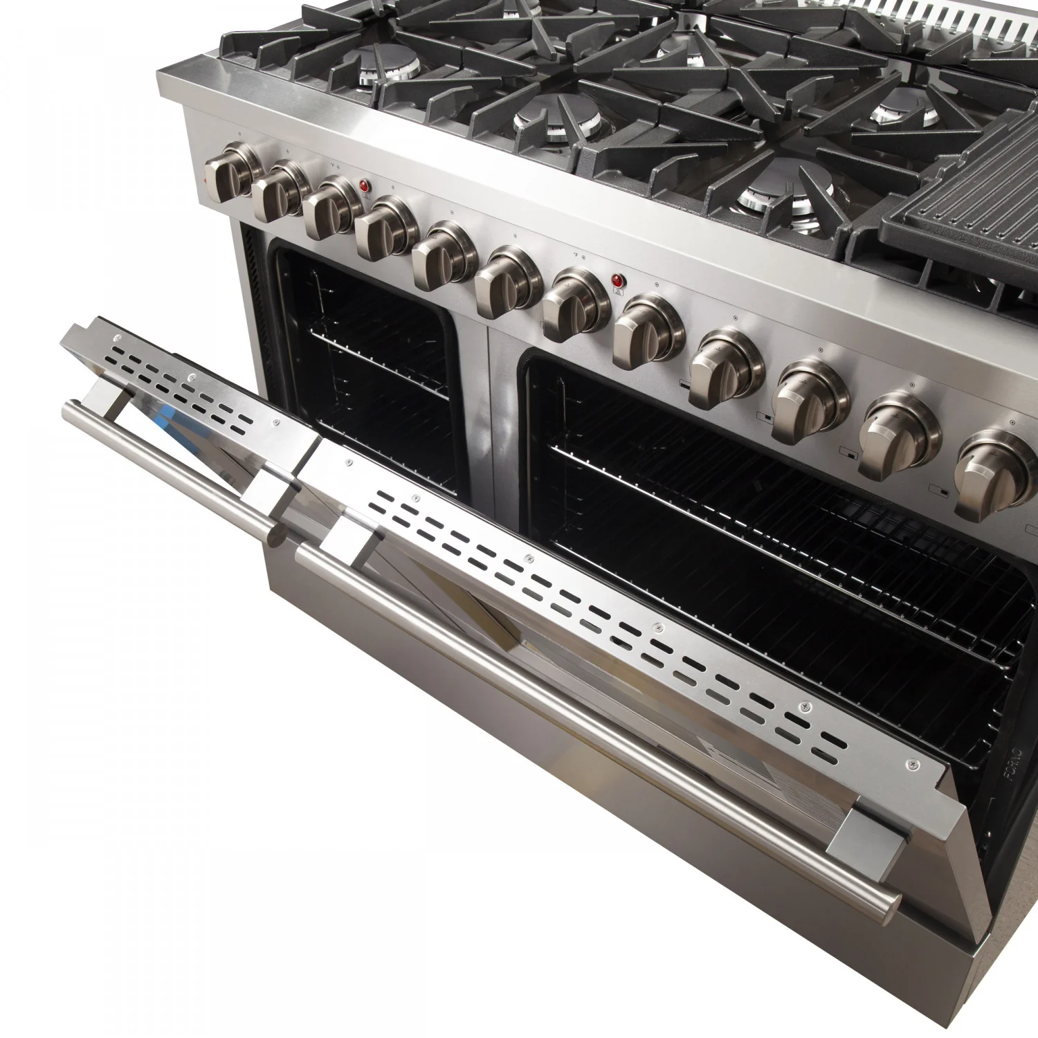 Forno Premium Stainless Steel Kitchen Package with 48" Dual Fuel Range, 2 28" Convertible Refrigerator/Freezer and 48" Range Hood - FBDL-017-04CAUS - Image 4
