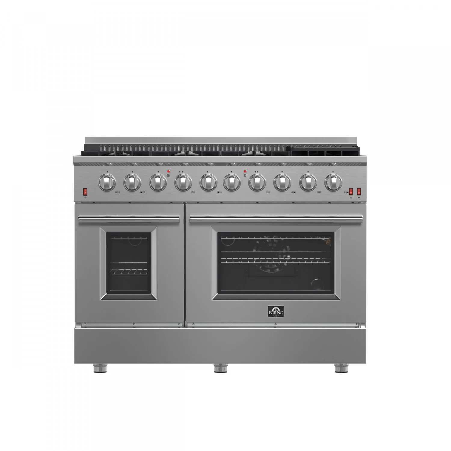 Forno Premium Stainless Steel Kitchen Package with 48" Gas Range and 2 28" Convertible Refrigerator/Freezer - FBDL-018-03CAUS - Image 3