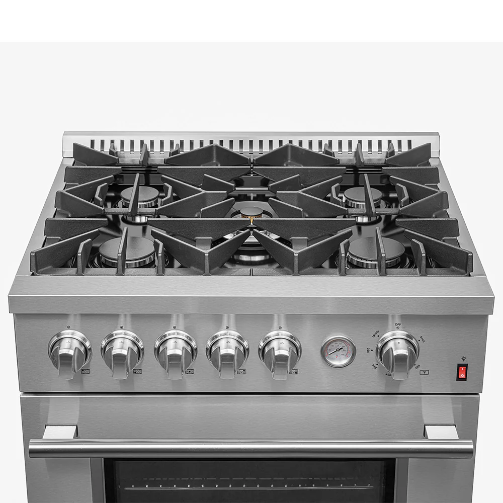 Forno Premium Stainless Steel Kitchen Package with French Door Refrigerator and Gas Range - FBDL-020-01-CAUS - Image 3