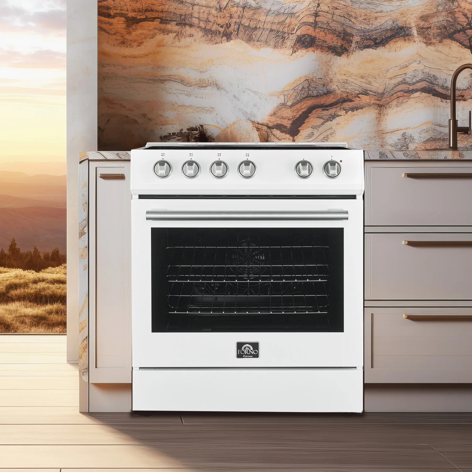 Forno Premium White Kitchen Package with Range, Bottom Freezer Refrigerator and Dishwasher - FBDL-007-03CA - Image 4