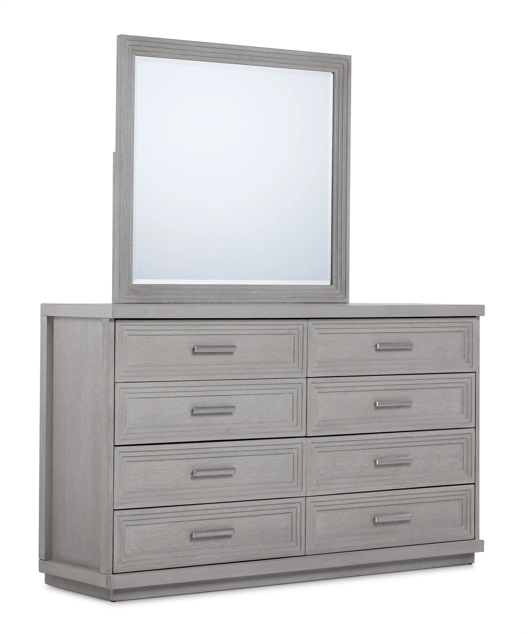Fresh Perspective Cascade 6-Piece Queen Panel Bedroom Package - Dovetail Grey - Image 4