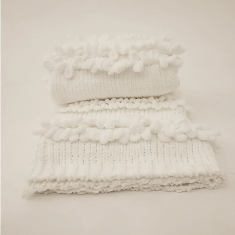 Fresh Perspective Chunk Knit Ivory Throw -Ivory