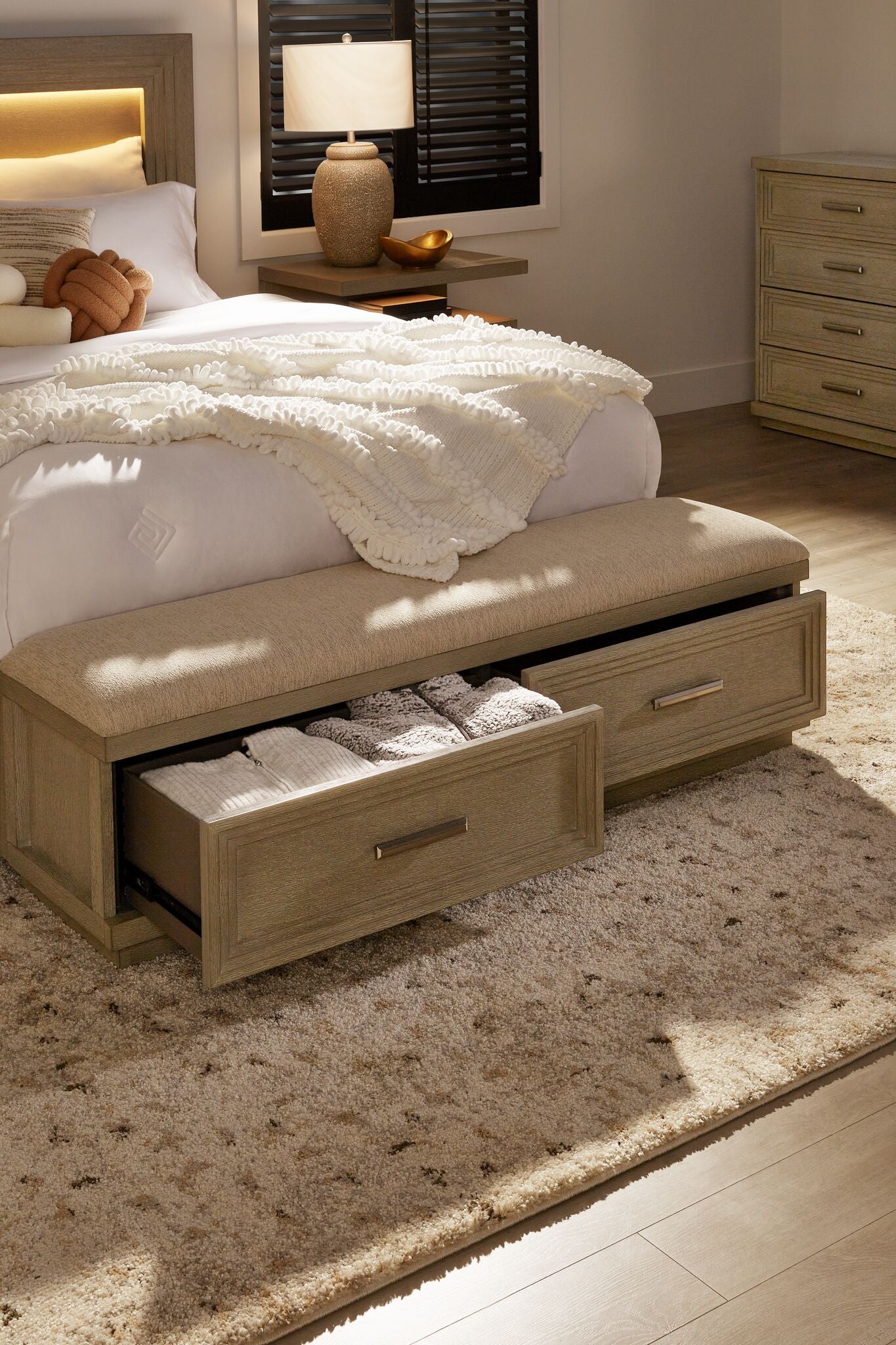 Fresh Perspective Chunk Knit Ivory Throw -Ivory - Image 2