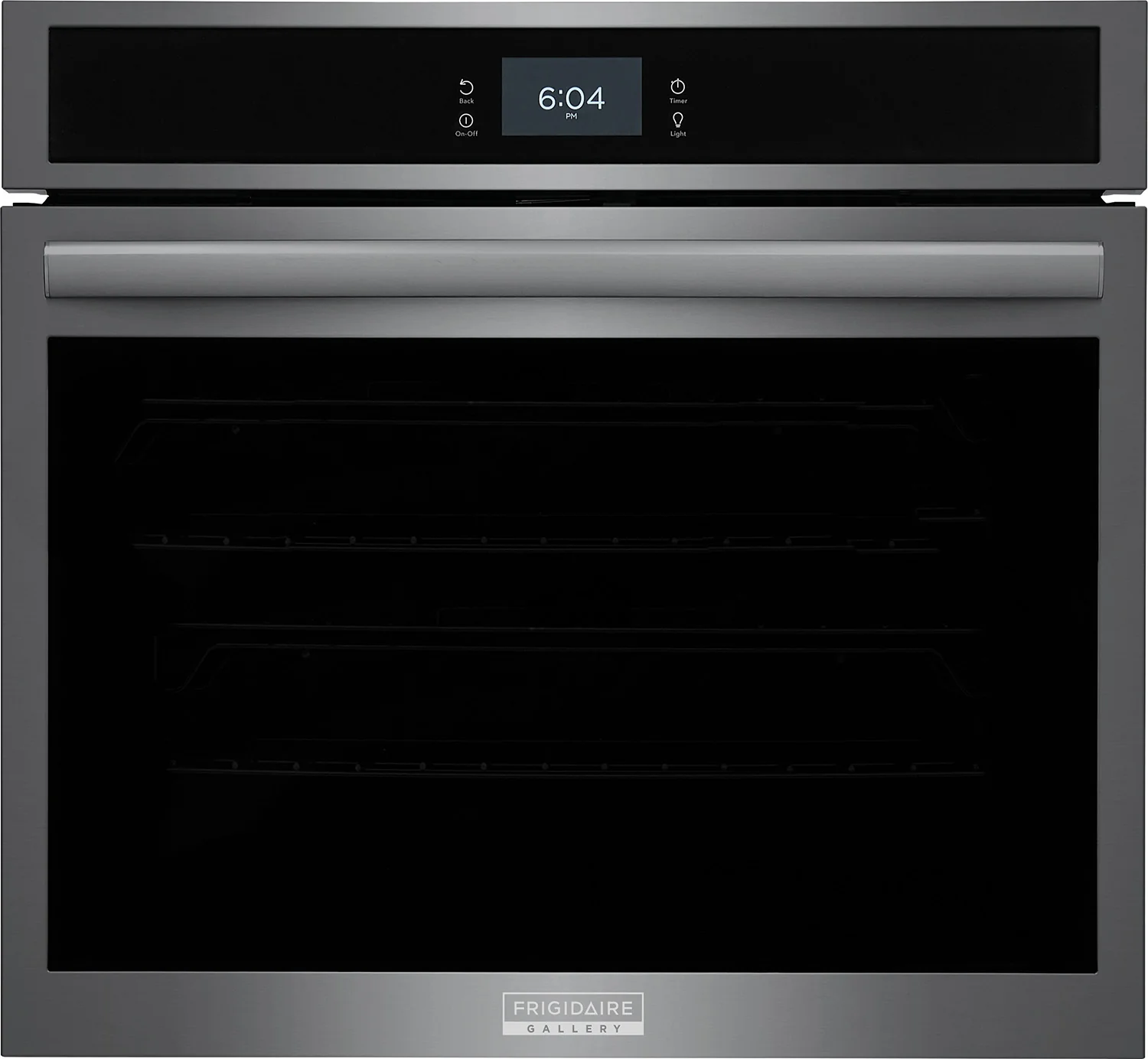Frigidaire Gallery Smudge-Proof Black Stainless Steel 30" Single Wall Oven with Total Convection (5.3 Cu. Ft) - GCWS3067AD