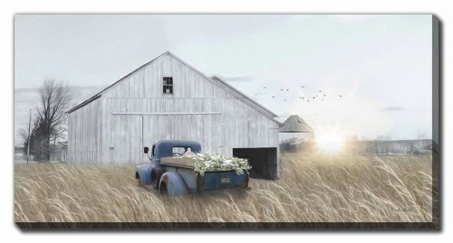 Frosted Fields Wall Art - Natural - 10 X 20