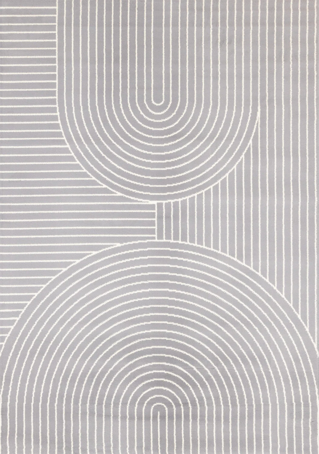 Functional Modern Arches Area Rug - 8' X 11' - Grey/White