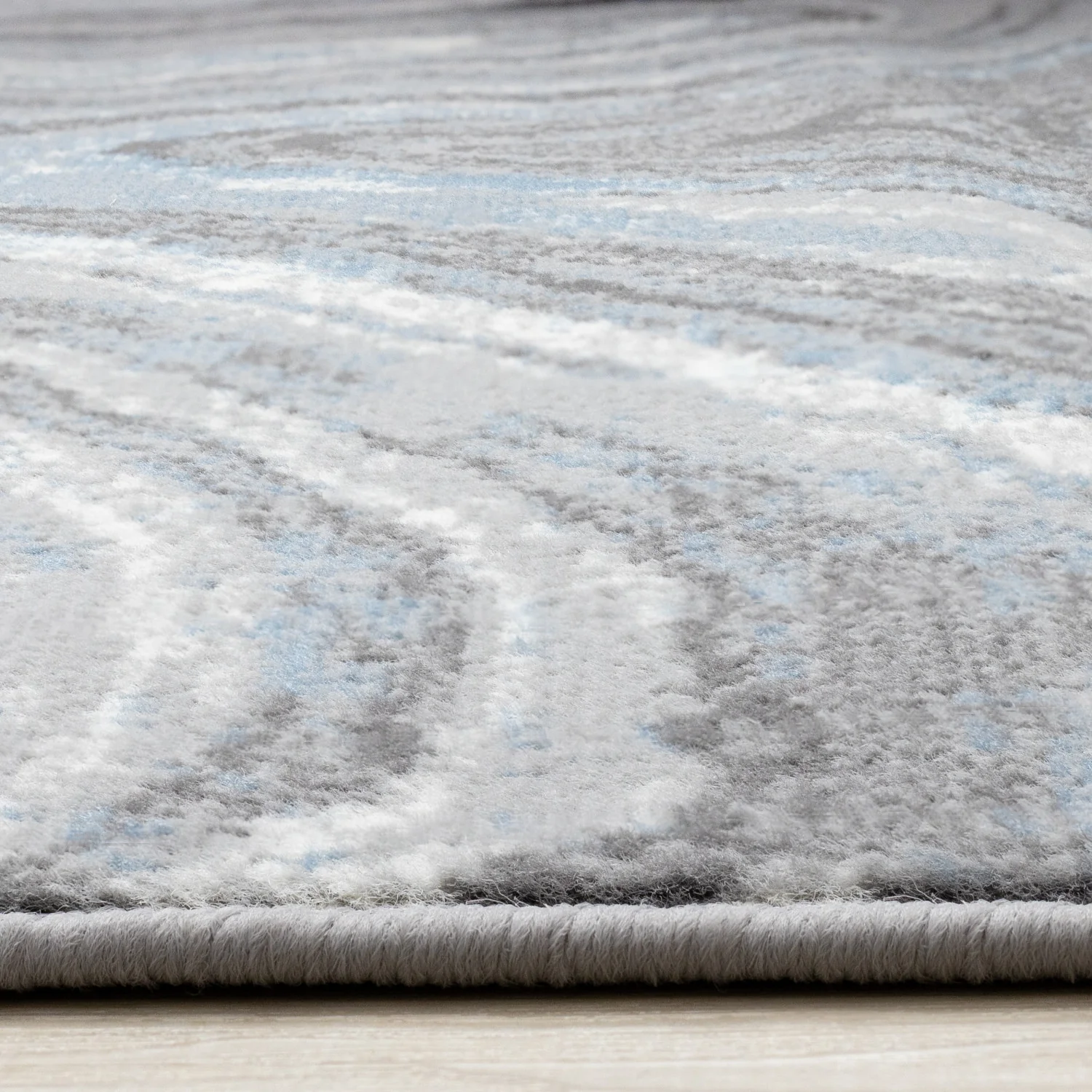 Functional Modern Area Rug - 8' X 11' - Blue/Grey - Image 5