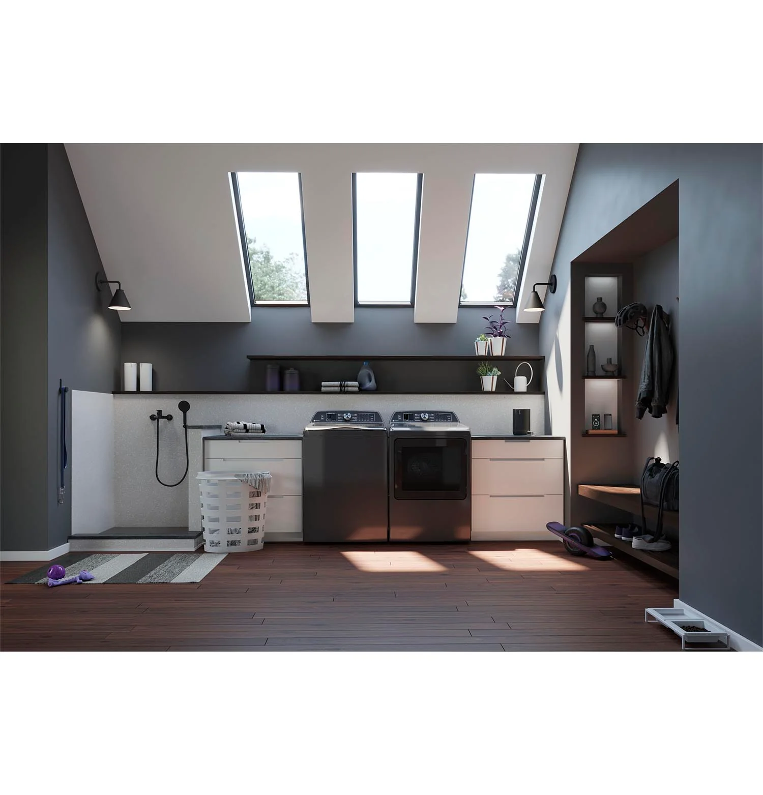 GE Profile Diamond Grey Smart Electric Dryer (7.4 Cu. Ft)- PTD70EBMTDG - Image 4
