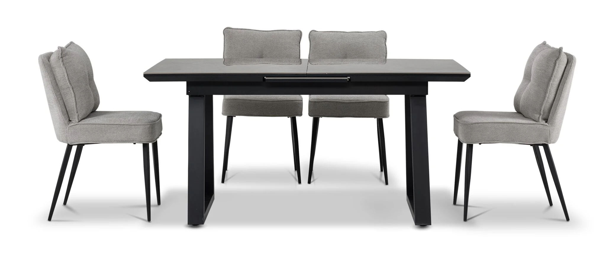 Gemini 5- Piece Extendable Dining Set - Grey - Image 2