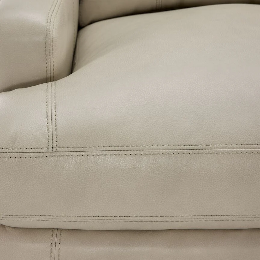 Gerald Leather Chair - Ivory - Image 3