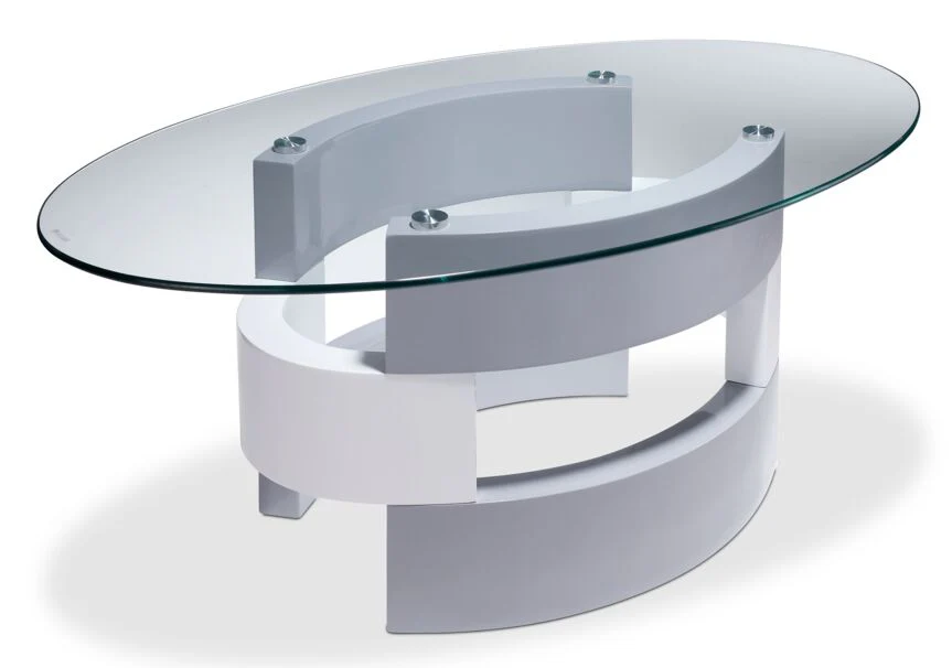 Sadie 47" Coffee Table - Grey and White - Image 2