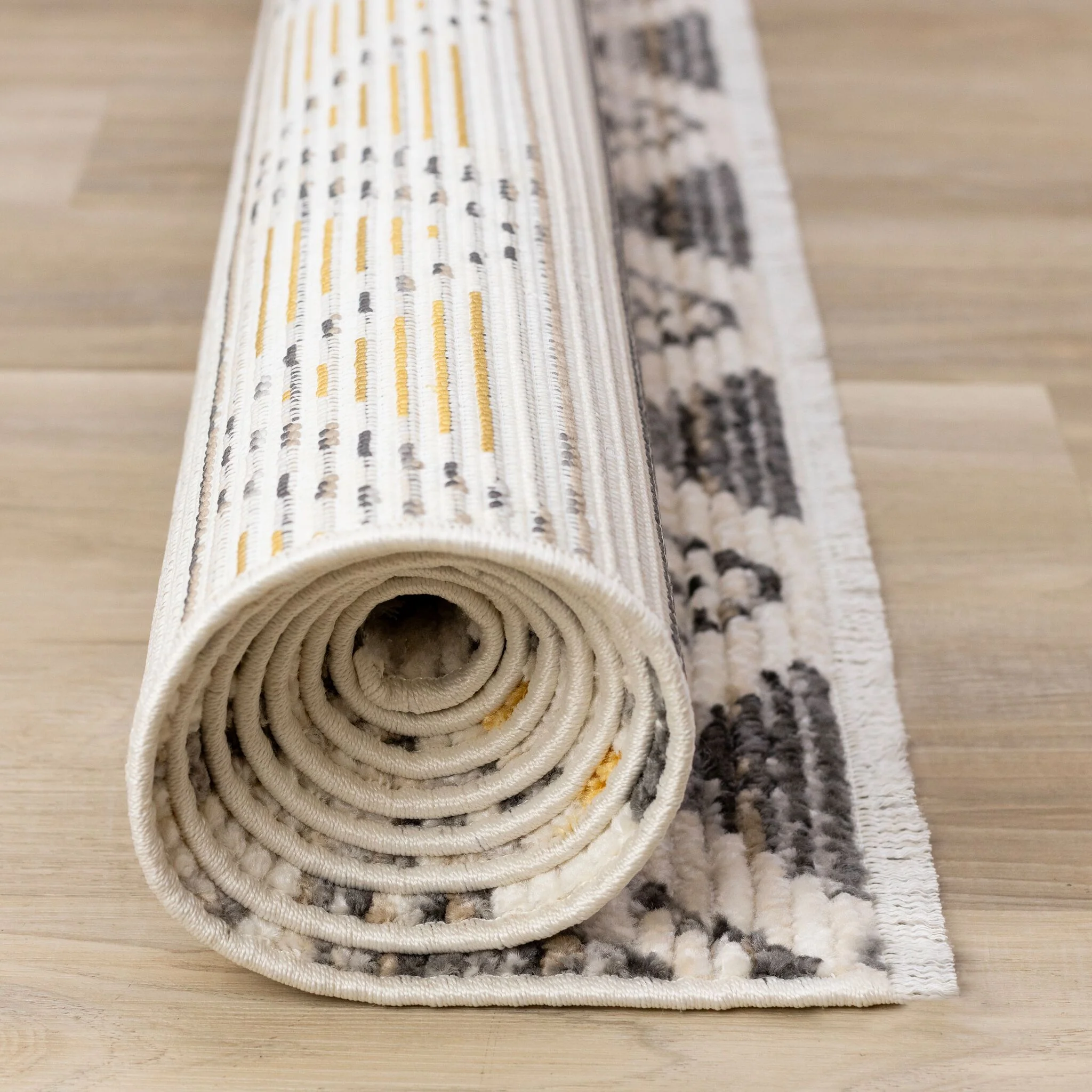 Golden Peaks 7'10" x 10'6" Tribal Area Rug - Grey, Yellow - Image 10