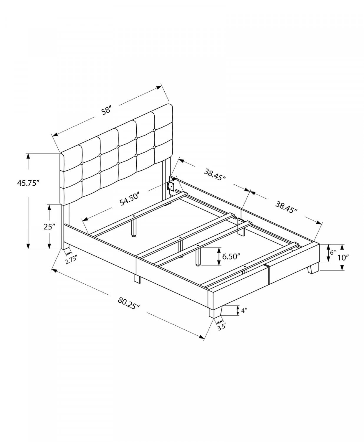 Gwendolyn Full Bed - Grey - Image 3