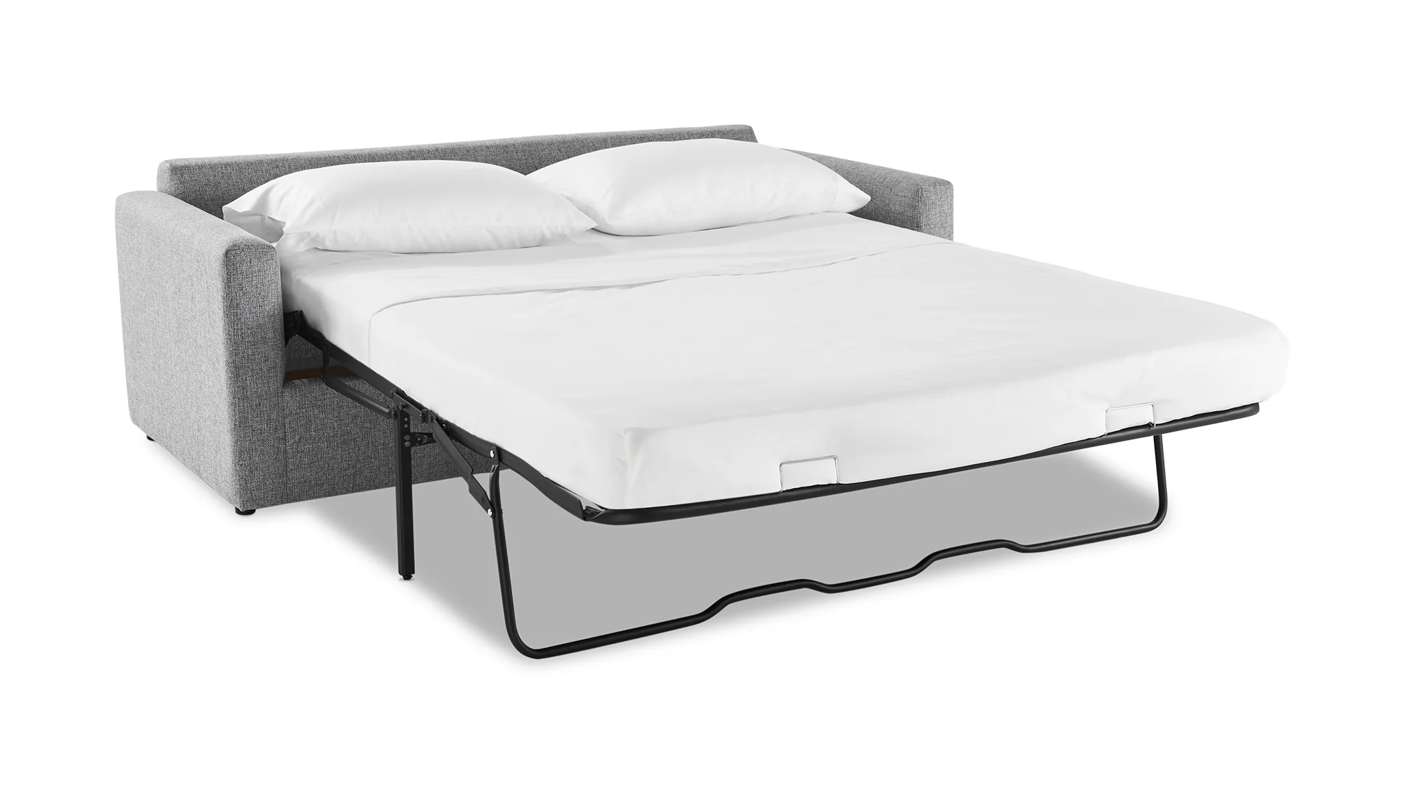 Harper Full Sofa Bed with Memory Foam Mattress - Grey - Image 8