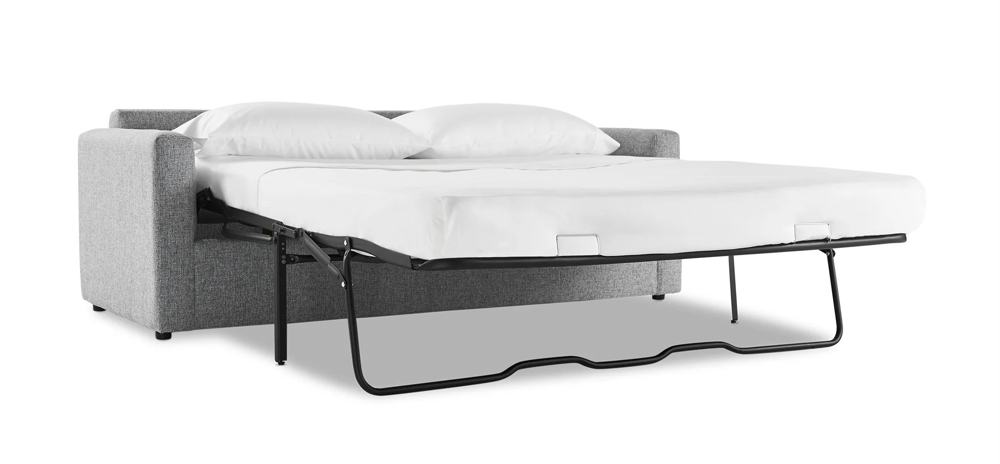 Harper Full Sofa Bed with Memory Foam Mattress - Grey - Image 9
