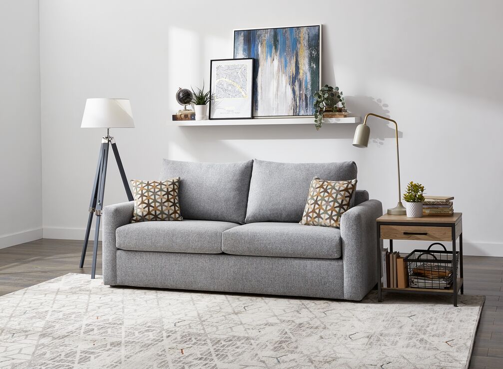 Harper Queen Sofa Bed with Innerspring Mattress - Grey - Image 10