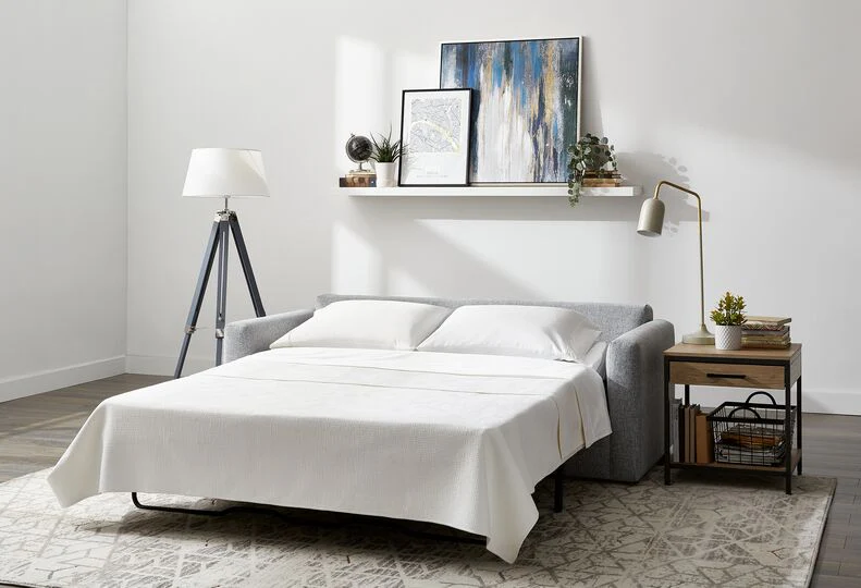 Harper Queen Sofa Bed with Innerspring Mattress - Grey - Image 11