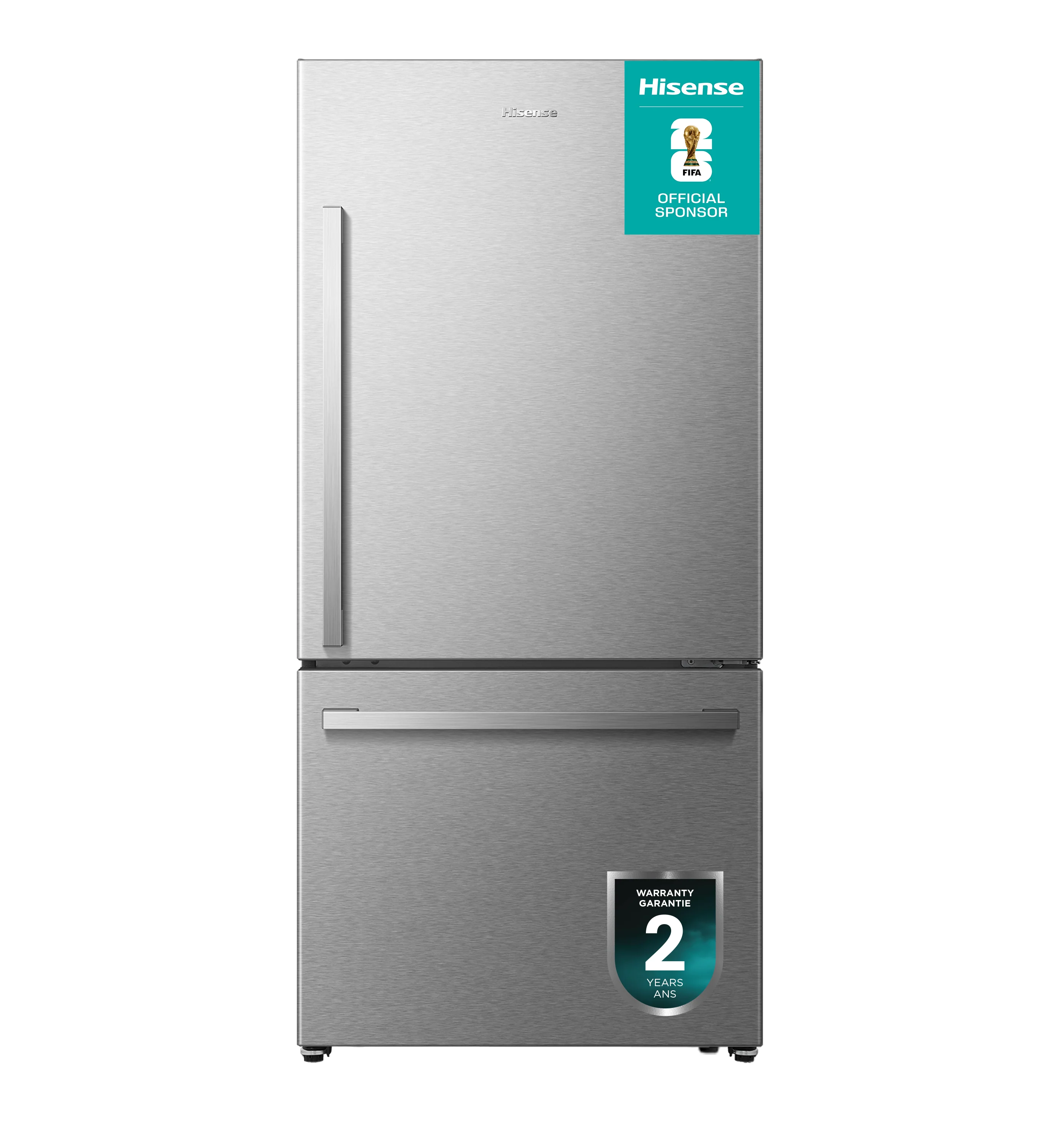 Hisense 31.5" 22.3 Cu. Ft. Stainless Steel Bottom-Freezer Refrigerator - RB22A2FSE - Image 2