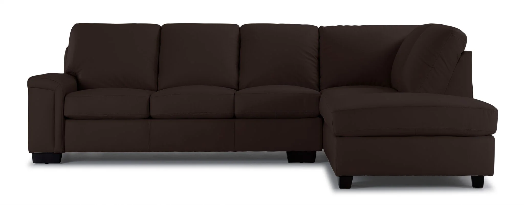 Icon Leather 2-Piece Sectional with Right Facing Chaise - Mocha - Image 2