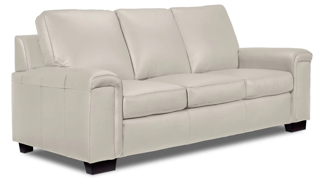 Icon Leather Sofa and Loveseat Set - Cloud Grey - Image 2