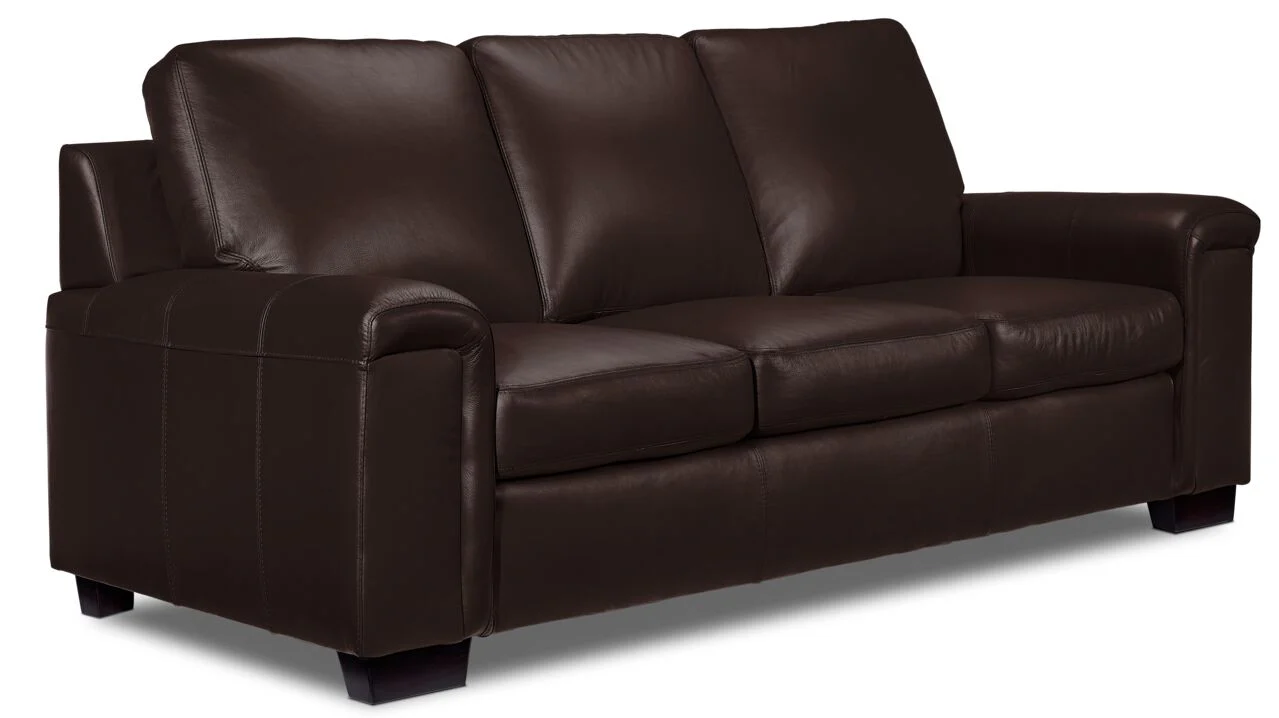 Icon Leather Sofa and Loveseat Set - Mocha - Image 2