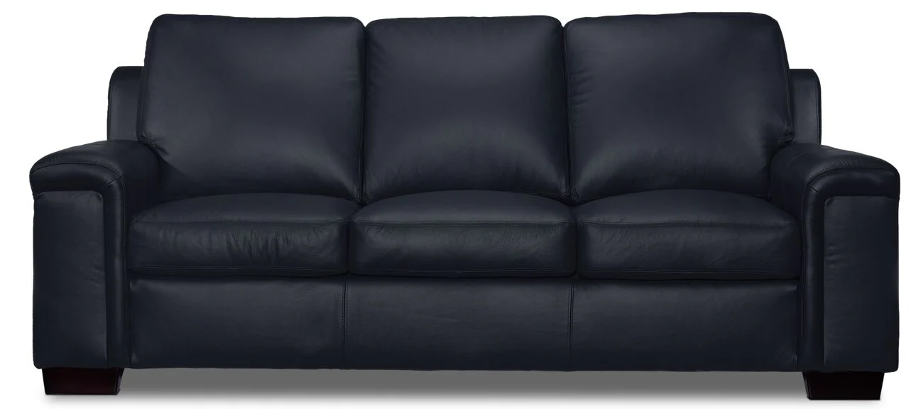 Icon Leather Sofa - Navy - Image 2