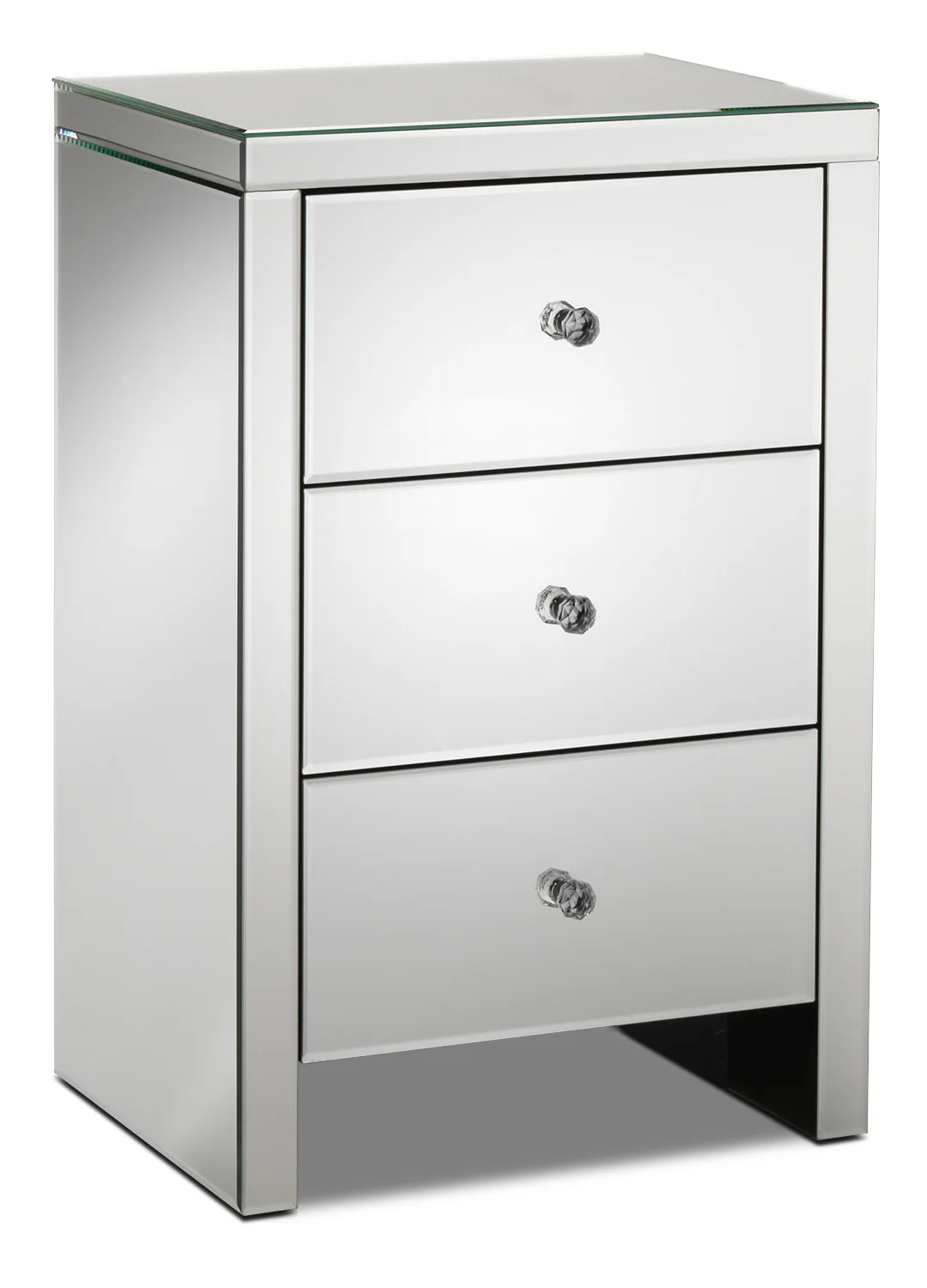 Illusion Night Table - Mirrored Glass
